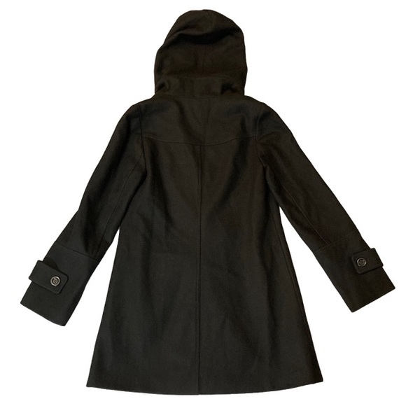 Hooded Toggle Black Pea Coat - Picture 10 of 10